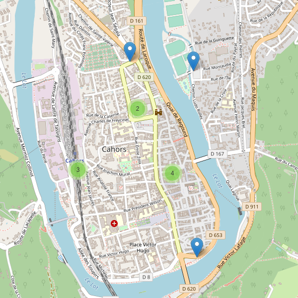 Carte des stationnement-velos à Cahors Thumbnail