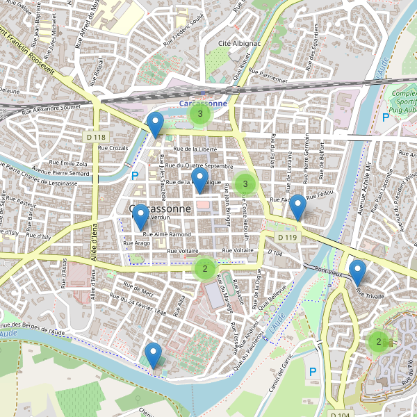 Carte des stationnement-velos à Carcassonne Thumbnail