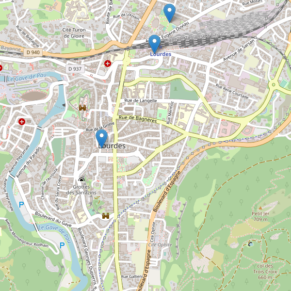 Carte des stationnement-velos à Lourdes Thumbnail