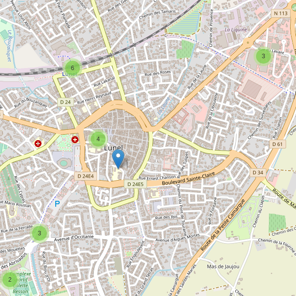 Carte des stationnement-velos à Lunel (Hérault) Thumbnail