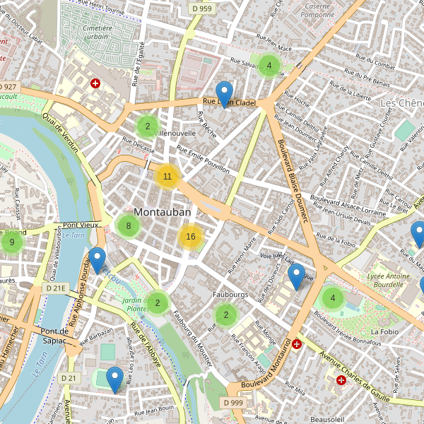 Carte des stationnement-velos à Montauban Thumbnail