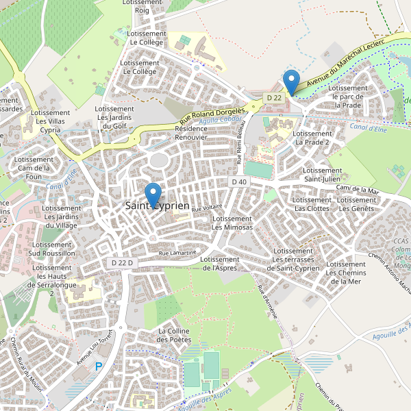 Carte des stationnement-velos à Saint-Cyprien (Pyrénées-Orientales) Thumbnail