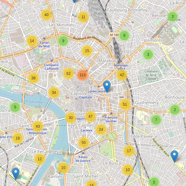 Carte des stationnement-velos à Toulouse Thumbnail