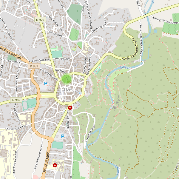Carte des stationnement-velos à Uzès Thumbnail