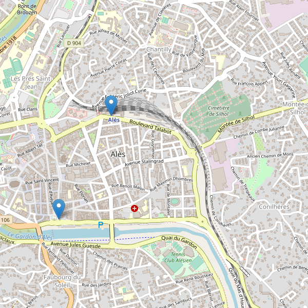 Carte des taxi à Alès Thumbnail