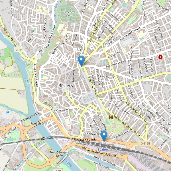 Carte des taxi à Béziers Thumbnail