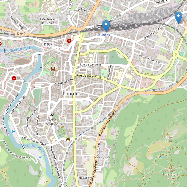 Carte des taxi à Lourdes Thumbnail