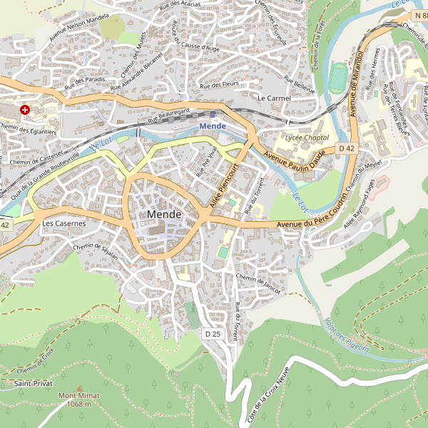 Carte des taxi à Mende Thumbnail