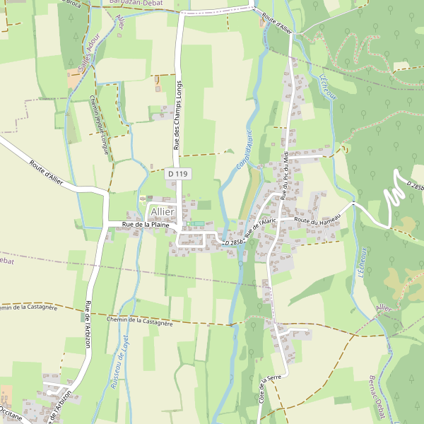 Carte des stations-autobus à Allier Thumbnail