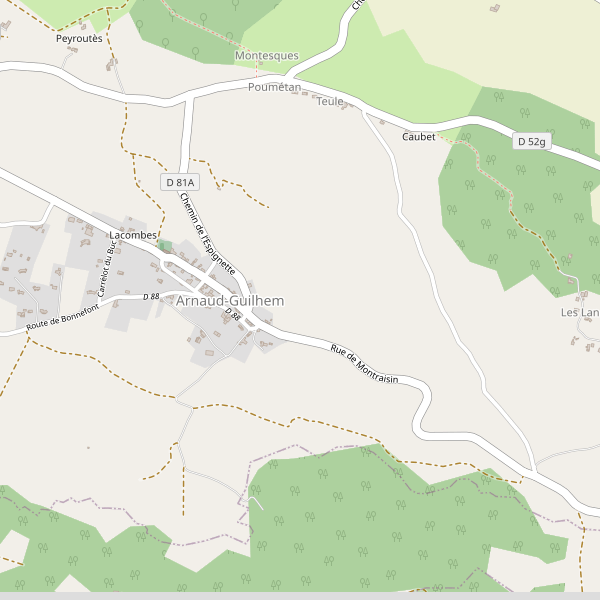 Carte des renseignements à Arnaud-Guilhem Thumbnail