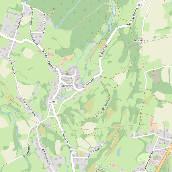 Carte des hotels à Bartrès Thumbnail