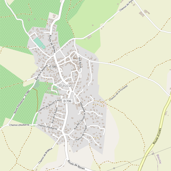 Carte des taxi à Blauzac Thumbnail