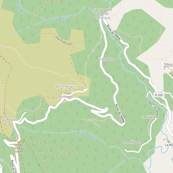 Carte des monuments à Bonnevaux (Gard) Thumbnail