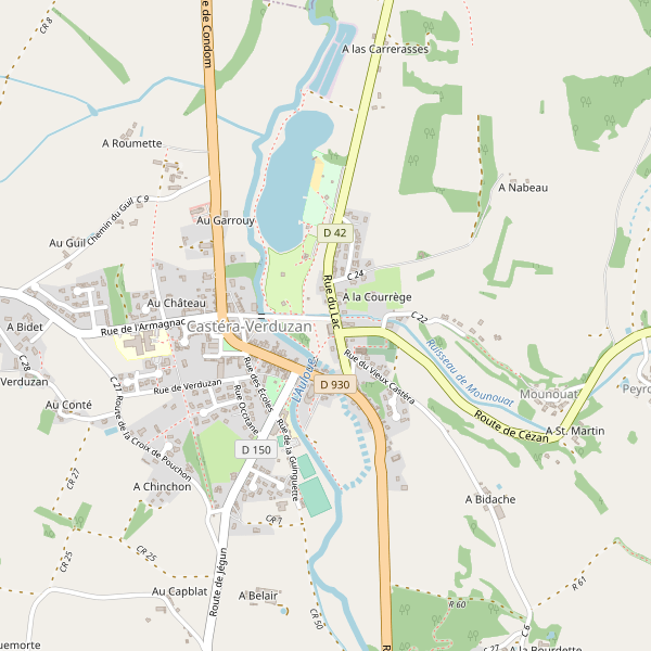 Carte des campings à Castéra-Verduzan Thumbnail