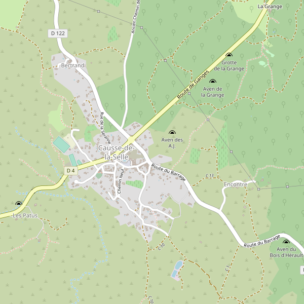 Carte des attractions à Causse-de-la-Selle Thumbnail