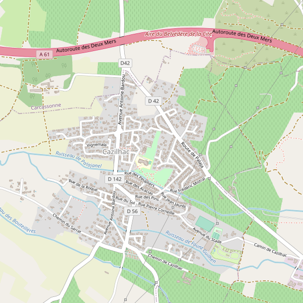 Carte des hotels à Cazilhac (Aude) Thumbnail