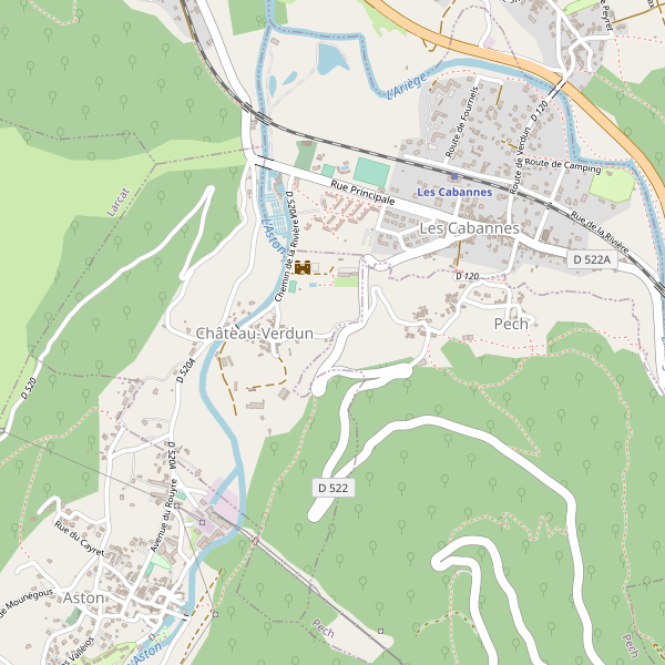 Carte des hotels à Château-Verdun Thumbnail