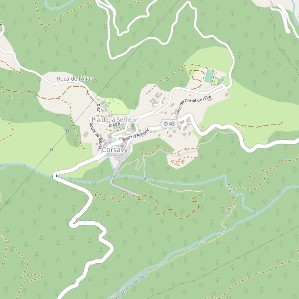 Carte des bedandbreakfast à Corsavy Thumbnail