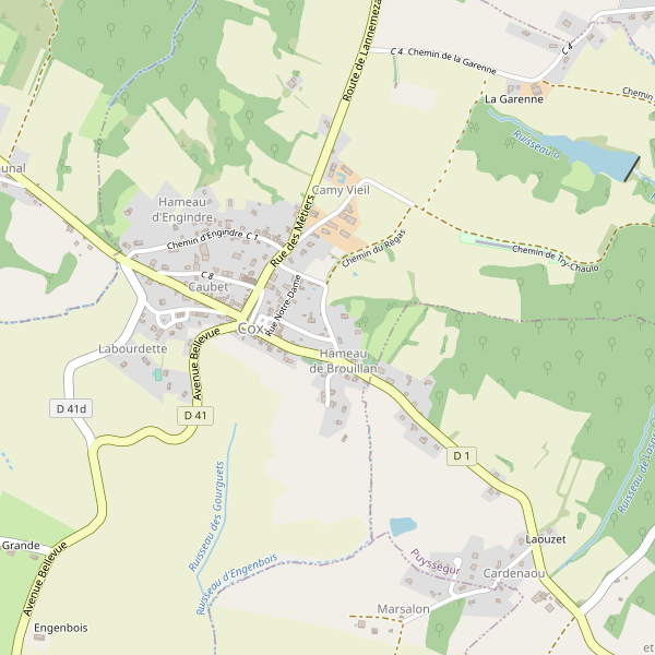 Carte des stationnement-velos à Cox Thumbnail