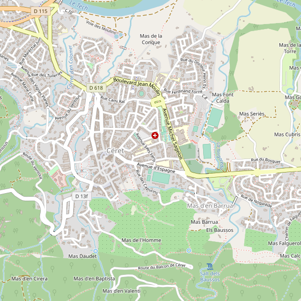 Carte des location-voiture à Céret Thumbnail