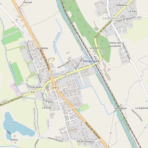 Carte des hotels à Dieupentale Thumbnail