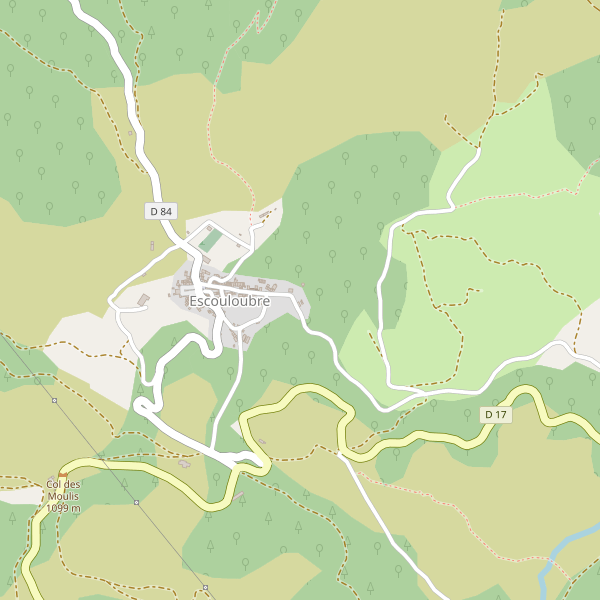 Carte des hotels à Escouloubre Thumbnail