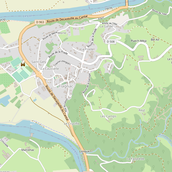 Carte des bedandbreakfast à Flagnac Thumbnail