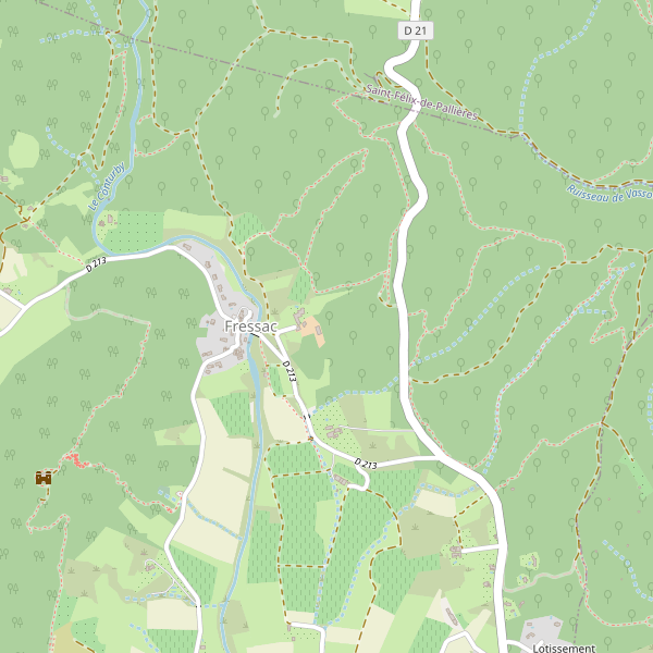 Carte des bedandbreakfast à Fressac Thumbnail