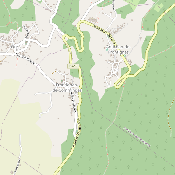 Carte des hotels à Frontignan-de-Comminges Thumbnail