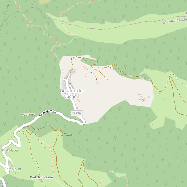 Carte des location-voiture à Gouaux-de-Luchon Thumbnail
