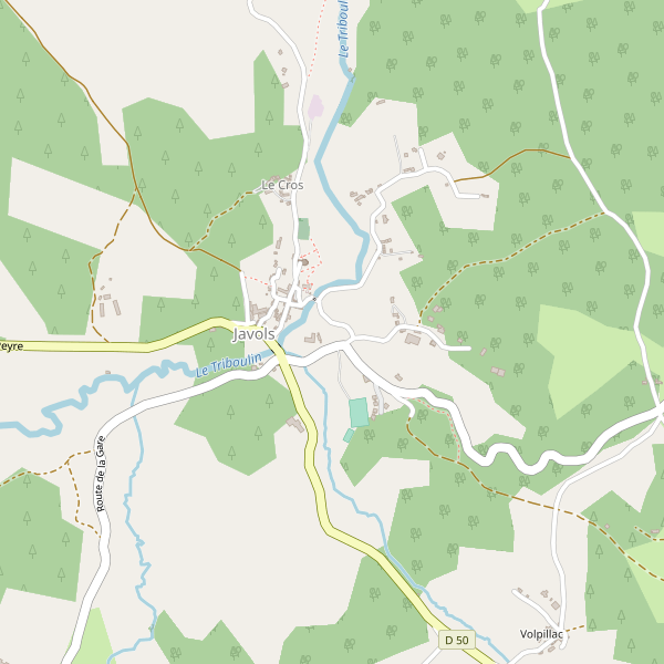 Carte des hotels à Javols Thumbnail