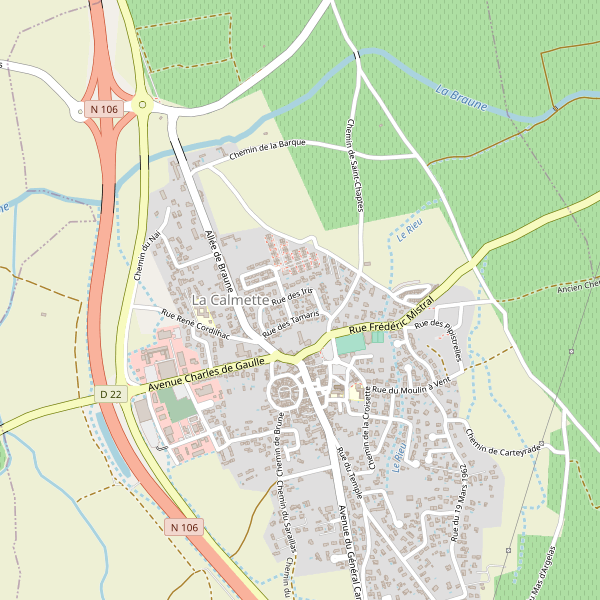Carte des campings à La Calmette Thumbnail