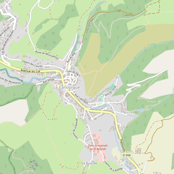 Carte des hotels à La Canourgue Thumbnail