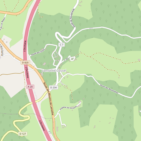 Carte des location-voiture à Lamothe-Cassel Thumbnail