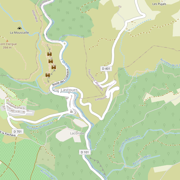 Carte des hotels à Lastours (Aude) Thumbnail