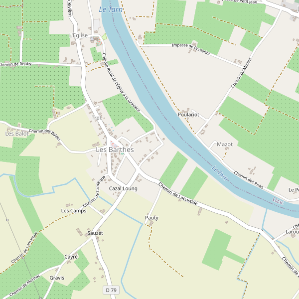 Carte des hotels à Les Barthes Thumbnail