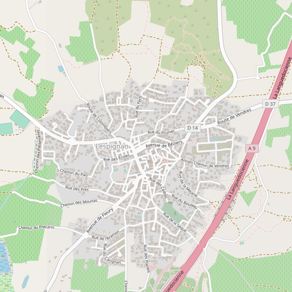 Carte des hotels à Lespignan Thumbnail