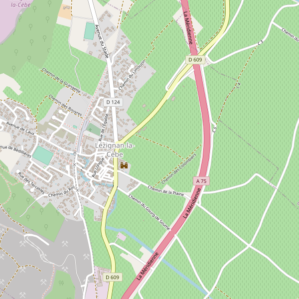 Carte des hotels à Lézignan-la-Cèbe Thumbnail