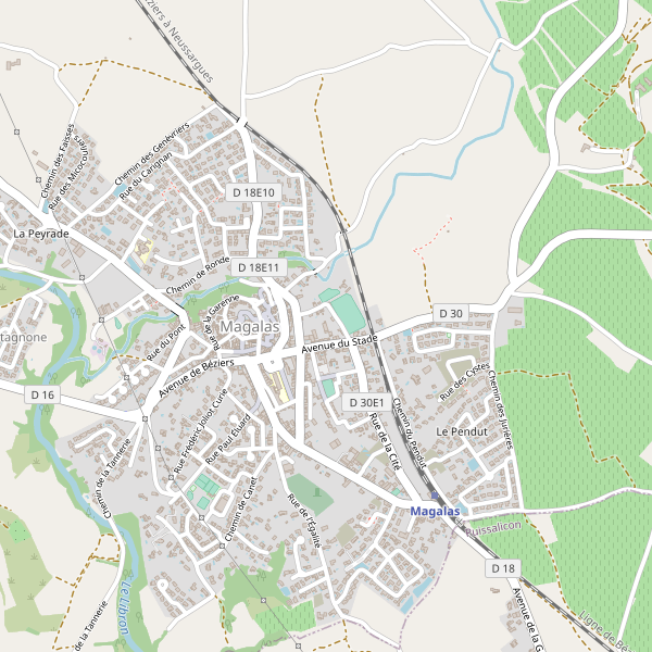 Carte des location-voiture à Magalas Thumbnail