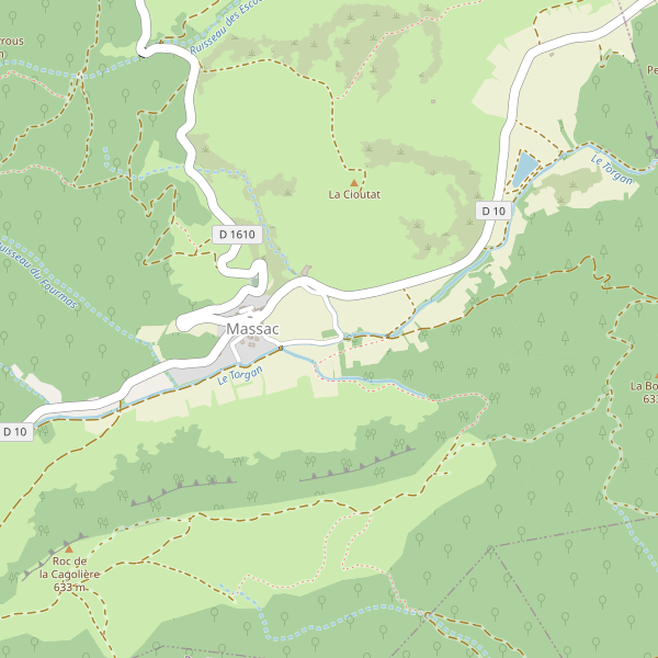 Carte des attractions à Massac (Aude) Thumbnail