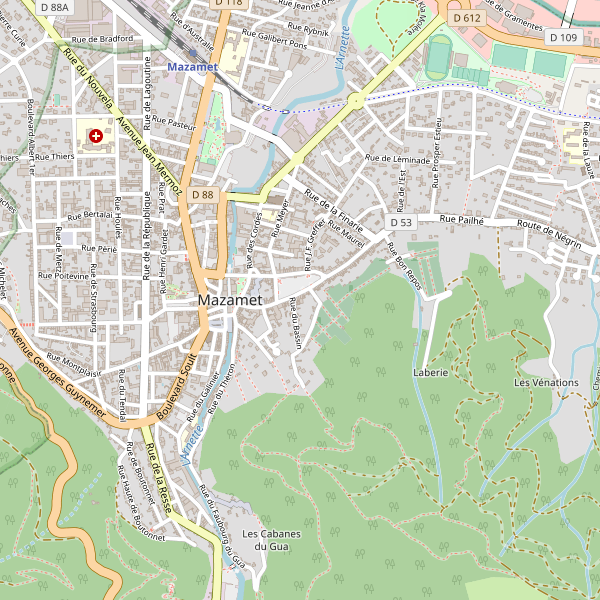 Carte des hotels à Mazamet Thumbnail