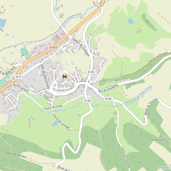 Carte des hotels à Montcuq Thumbnail