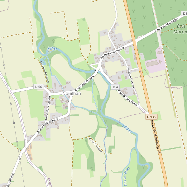 Carte des bedandbreakfast à Nouilhan Thumbnail