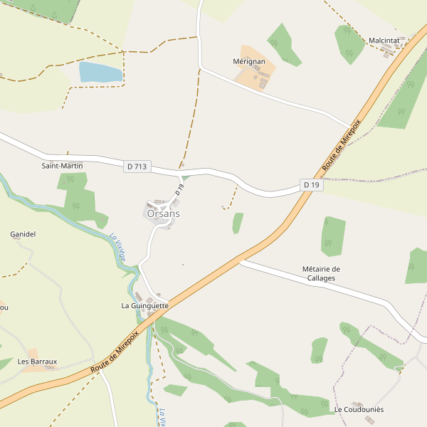 Carte des location-voiture à Orsans (Aude) Thumbnail