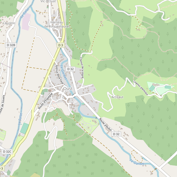 Carte des auberges à Oust Thumbnail