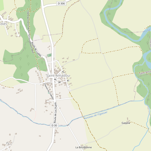 Carte des hotels à Saint-Amadou Thumbnail