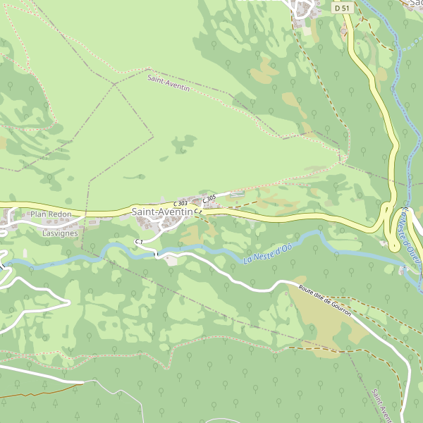 Carte des hotels à Saint-Aventin Thumbnail