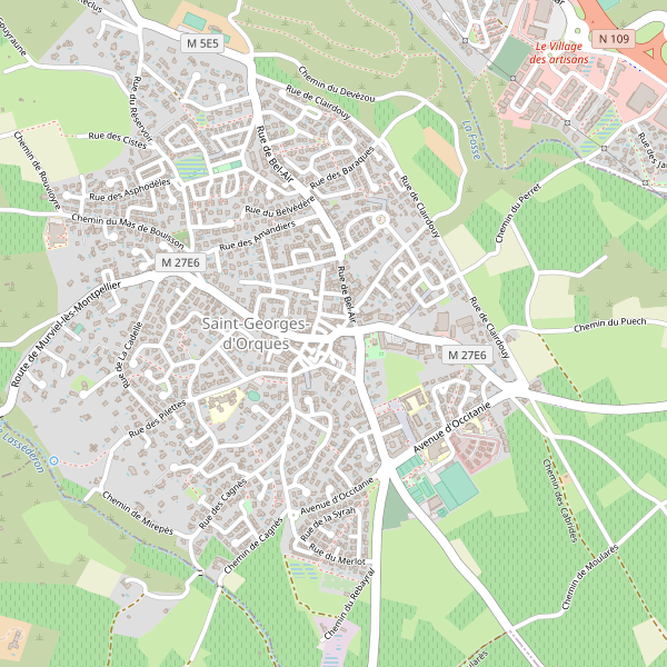 Carte des hotels à Saint-Georges-d'Orques Thumbnail