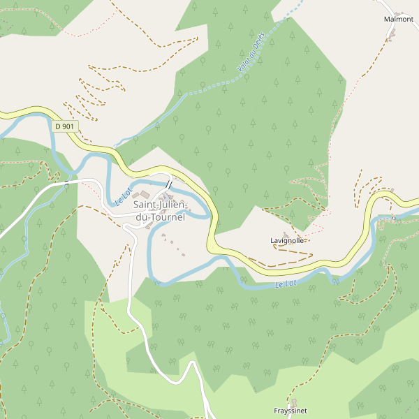 Carte des hotels à Saint-Julien-du-Tournel Thumbnail