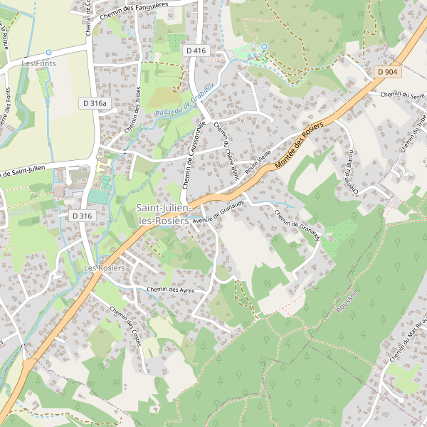 Carte des hotels à Saint-Julien-les-Rosiers Thumbnail